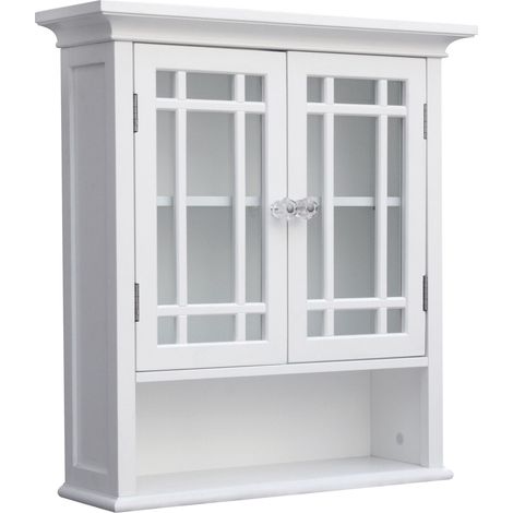 Teamson Home Neal Mueble De Baño Blanco De Pared De Madera 2 Puertas 7473 (1/5)