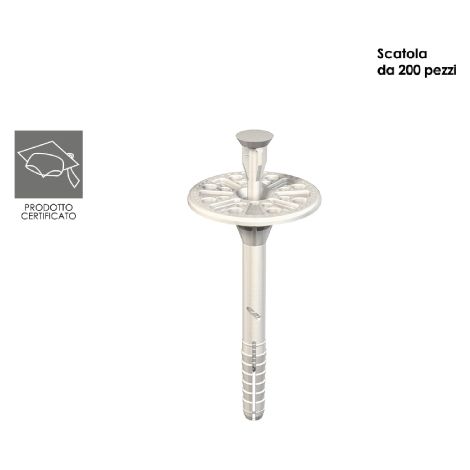 Chevilles Tecfi' 200   10x150 haute densite' pour manteaux avec clou en nylon renforce'
