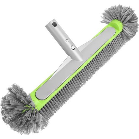Poolbürste – 43 cm ohne Griff, Aluminiumverstärkung, runder Bürstenkopf, Reinigungsbürste für Pool und Badewanne (1/5)