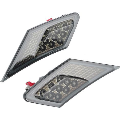 Paire de feux de position latéraux à LED avec clignotants en forme de feuille, lentilles teintées, compatibles avec Scion FR, Subaru BRz GT86 1320