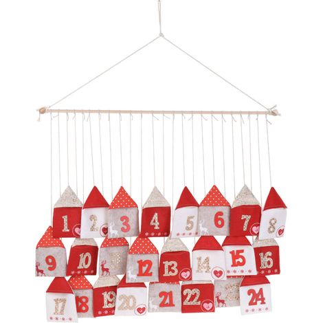 Adventskalender zum Selbstbefüllen HÄUSER, 70 x 60 cm