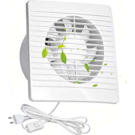 100mm Bathroom Wall Fan 4 Inch with Switch, Silent Operation and Check Valve for Kitchen, Bathroom, Loft Window, Easy Mounting (1/5)