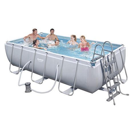 Piscina power steel frame fuori terra rettangolare cm 404 x 201 x 100 (1/2)