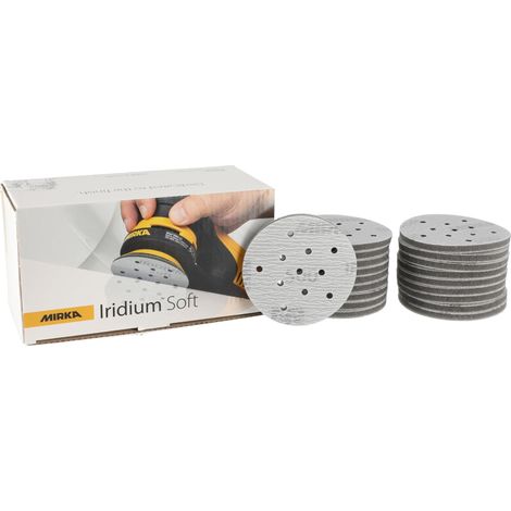 Disques abrasifs Ø 77 mm/Grain P500 / autoagrippant Multifit / 20 pièces/Abrasifs à base de mousse pour un ponçage à sec précis, ponçage de vernis, finition (1/5)