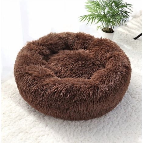 Lit Rond Pour Chien - Coussin Orthopédique En Fourrure Synthétique - Déhoussable Et Lavable En Machine - Pour Chiens De Taille Petite À Moyenne Et Chats - 40 Cm (1/3)