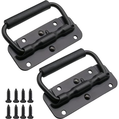 2pcs Stainless Steel Pull Handles Box Handle Lifting Tool Box Spring Folding Handle,pull Handles 120mm (1/5)