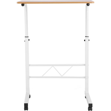 Tablette ajustable en hauteur pour ordinateur portable, bureau debout mobile, chariot jaune pour canapé et lit (1/5)