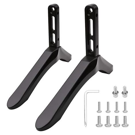 Universal TV Stand for 32 to 65 Inch TVs TV Stand Pedestal Replacement TV Stand Base with Set Screws and Non-Slip Feet for LG TCL (1/4)