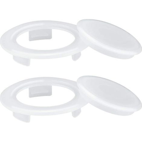 Schirmlochring – 4 Zoll – Für 5–6 mm dicke Tischplatten aus Sicherheitsglas – Schirmstabilisator für Terrasse/Garten – 2 Stück (1/5)