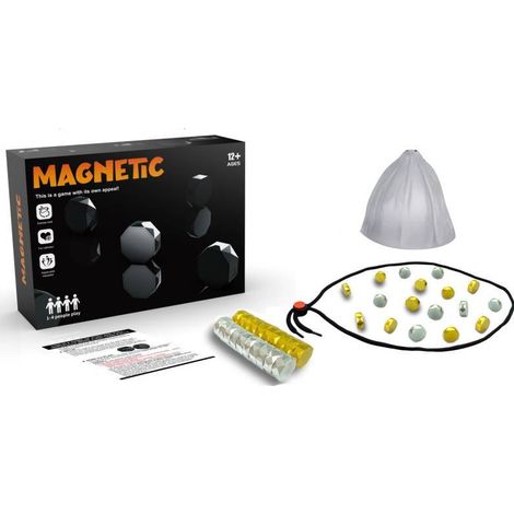 Giochi Magnetici, Set di Scacchi Magnetici Portatili 2025 - Include 20 pezzi degli scacchi magnetici (nero + argento), spago e custodia. Questo gioco da tavolo educativo è ideale per famiglie, viaggi (1/5)
