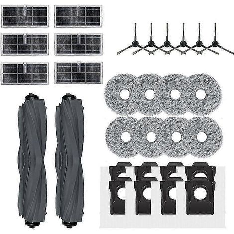Accessoires pour aspirateur Dreame Mova E30 Ultra/Trouver Ultra : brosse latérale principale, filtre HEPA, lingette de nettoyage, sac à poussière (1/5)