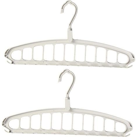 2 Pièces Cintres Antidérapants Cintres De Stockage Cintres Pliants étendoir à Linge Organisateur De Cintre De Garde-Robe Placard Gain De Place Hacks (1/4)