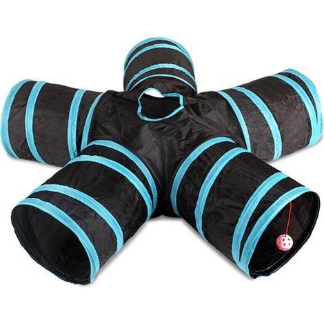 Tunnel Cat Indoor Pet Tunnel De Jeu Tunnel Pliable Tube Kitty Tunnel Peek Trou Jouets Pour Animaux Jouets Pour Chats Chiots Lapins(Cinq Canaux) (1/5)