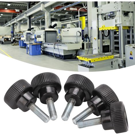 10 boutons de disque noirs pour tour industriel, à tourner à la main, M62520 (1/5)