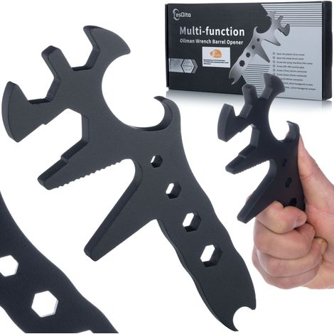 Rosfix Multischlüssel für Farbspritzgerät – Gusseisen, 402 g  Für Düse, Schutz, Schlauch, Farbdeckel, Ventil  Ergonomisch & Rostfrei  Zubehör für Airlessgeräte