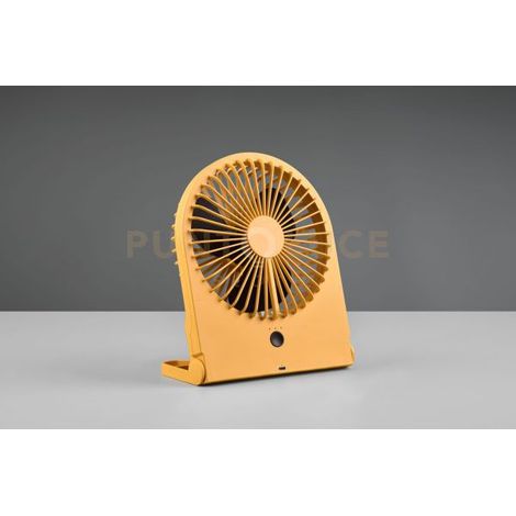 BREEZY VENTILATORE DA APPOGGIO GIALLO 3 VELOCITA' RICARICABILE H. 23CM