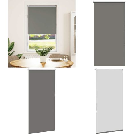 vidaXL Verdunkelungsrollo Grau 80x150 cm Stoffbreite 75,7 cm Polyester (1/5)
