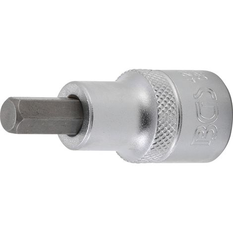 BGS Bit-Einsatz 4254, Antrieb Innenvierkant 12,5 mm (1/2"), Innensechskant 8 mm (1/3)