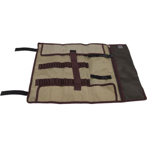 Sac de rangement pour sardines de tente camping, toile Oxford large, multifonction, couleur kaki, pour extérieur (1/5)