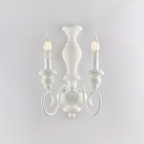 Applique Shabby Chic Cascina Bianco 2 Luci E14 (1/2)