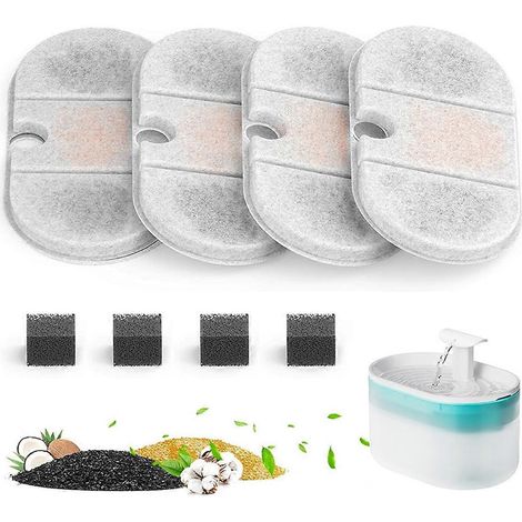 Katzenbrunnenfilter, Haustier-Wasserspenderfilter 4+4--