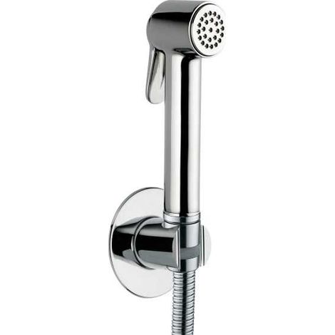 Ensemble douchette avec support et flexible en laiton 125 cm Paloma-Brass chromé - Bossini CA2001B030 (1/2)