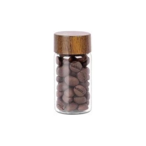 Bocal en verre hermétique, mini-bouteille de café moulu de qualité alimentaire, récipient de conservation portable pour le thé, bouteille de rangement pour la maison (1/4)
