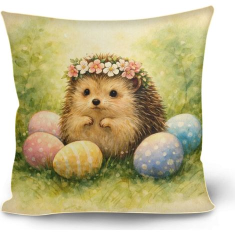 Fundas de almohada reversibles para Pascua (tamaño adulto) - Fundas de cojín de poliéster lisas, ideales para sofás, camas y decoración del hogar. Regalo perfecto para las fiestas. Compatibles con tam