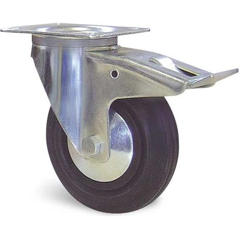 Roulette Pivotante Manu-Roll 160mm a Platine 175kg Frein Guitel