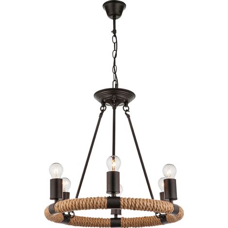 Globo - lámpara colgante - Ulleu - negro - metal - Ø 50cm - E27 - (1/4)