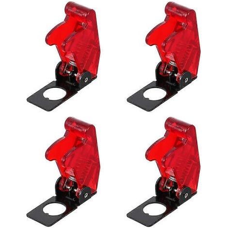Set mit 4 Schutzkappen für Kippschalter – 4,60 x 2,70 x 1,80 cm – Rot (1/2)