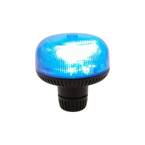 Gyrophare CRYSTAL tige rigide tournant bleu - H. 121 mm