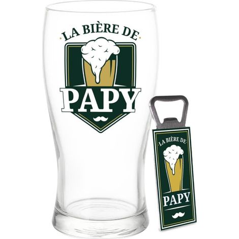 Set Verre à Bière et décapsuleur - Papy (1/3)