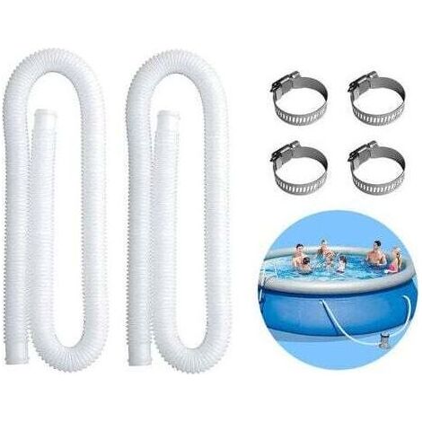 Tuyau d'aspiration de piscine 1,5m – Lot de 2 – Flexible et étanche – Compatible pompes 300/330/530/1000 gallons – Installation rapide (1/5)