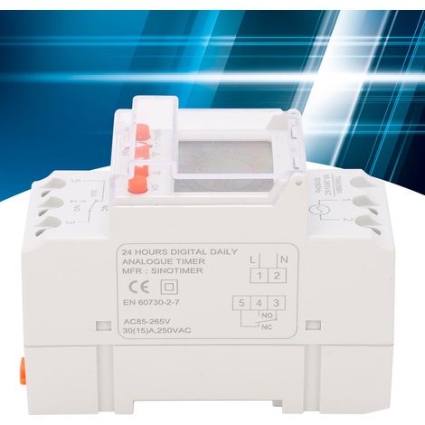 Batterie haute capacité TM929BK, minuterie analogique intelligente 24 heures, rétroéclairage, 85-265 V 30 A (1/5)