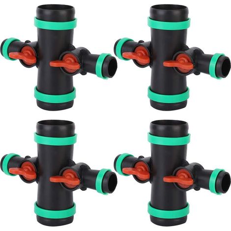 Soupape tuyau arrosage – connecteur micro-irrigation – 4 voies – G1/G2 valve