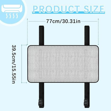 Housse de climatiseur d'extérieur universelle pour climatiseur extérieur, protections supérieures AC avec sangle réglable, feuille d'aluminium ignifug (1/4)