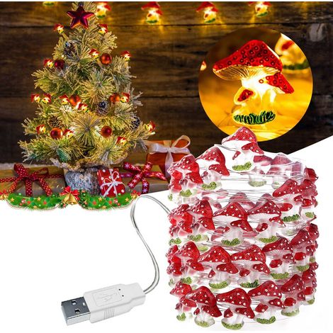 Guirlande Lumineuse USB - Étanche - Pour Décoration Intérieure Chambre Fêtes Noël Halloween Pâques Saint-Valentin - 1 Pièce (1/4)