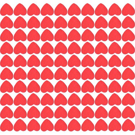 100 ornements en bois rouge en forme de cœur, autocollants, à faire soi-même pour la décoration intérieure. (1/5)