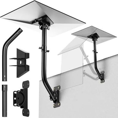 Starlink Gen 3 Mount 360°, Allongement Réglable kit de Montage Compatible avec Parabole Standard V3 Starlink, Support Mural/Support Toit pour Internet Satellite - (1/5)