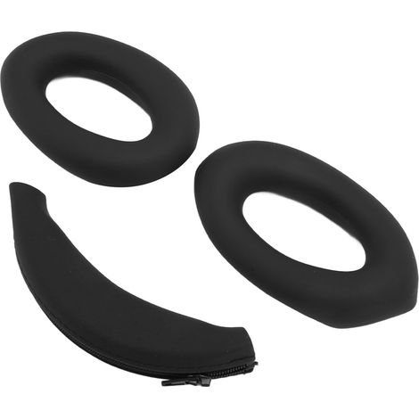 Coussinets d'oreille et arceau de rechange en silicone noir pour casques WH-1000XM4 et WH-1000XM3