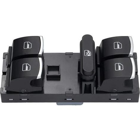 Interrupteur de lève-vitre et de rétroviseur pour VW Golf 5, 6 et Passat 3C, chromé, références 5ND959857, 5ND941431B, 5ND959565A et 5ND959855 (1/4)