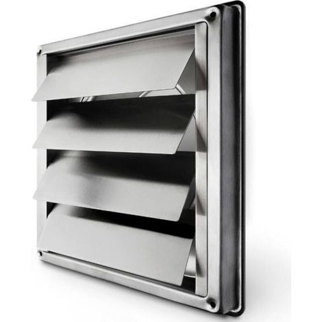Grille Ventilation 150 mm Grille Inox Antiretour Lamelles Mobiles Fermeture Automatique Grille de Hotte Rsistant / Aeration (1/4)