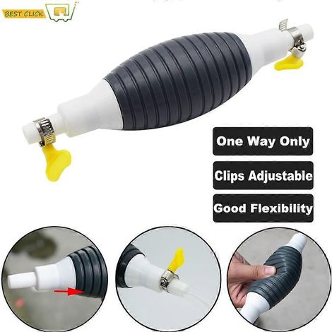 Pompe à carburant manuelle universelle pour voiture, moto et bateau, avec poire d'amorçage pour transfert d'eau, d'huile, d'essence et de diesel. (1/4)
