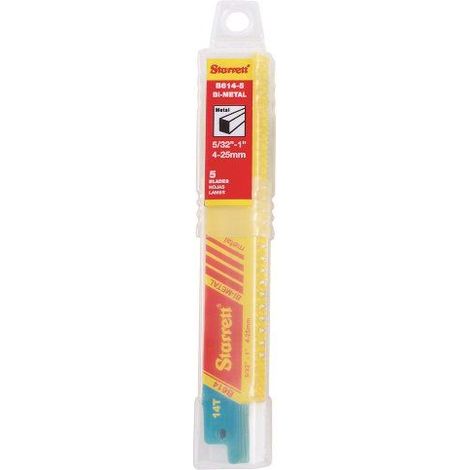 Starrett STRB6145 B614-5 Bi-Metal Reciprocating Blade, Metal Straight 152mm 14 TPI (Pack 5)