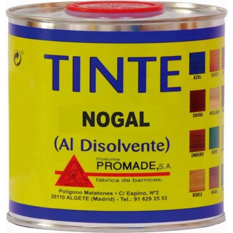 Tinte al disolvente 375 ml nogal atin163 promade