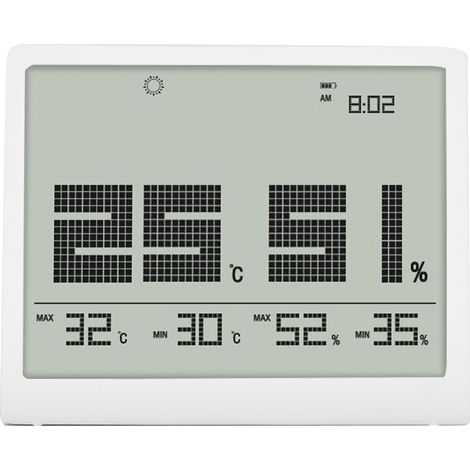 Igrotermometro Digitale Ultra Sottile 5mm – Misura -10/50°C, Min/Max, Display LCD – ABS con Magnete – Design Elegante per Casa e Serra (1/5)