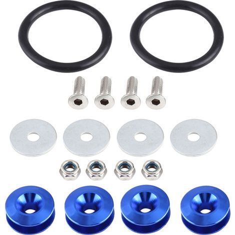 Rondelles et boulons en aluminium pour pare-chocs automobile – Kit d’habillage moteur avec fixation rapide – Lot de 12 pièces (1/5)