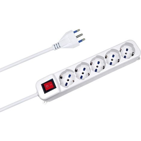 NOVA LINE CE31/5C Verlängerungskabel 1,5 m 5 AC-Ausgänge Drinnen Weiß
