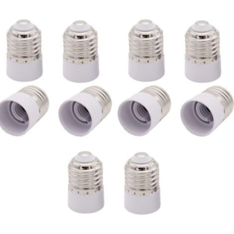 Adaptateur de douille E27 vers E14, adaptateur de douille pour lampes LED et CFL, 10 pièces (1/5)